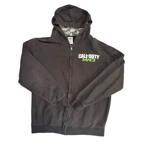 Call of Duty MW3 Modern Warfare 3 Zip Up Hoodie Black Mens Large Video Game 2011